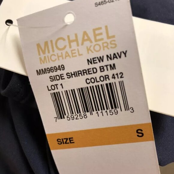 Michael Kors, Womens Hipster Bikini Bottom Blue Size Small - Picture 3 of 3